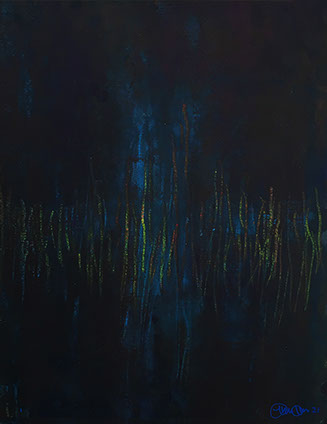 "Deep Blues" – oljemålning av Lennart Jensen