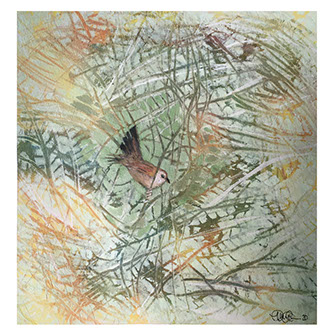 "Törnfågel" – gouache av Lennart Jensen