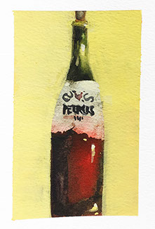 Merlot - gouache av Lennart Jensen