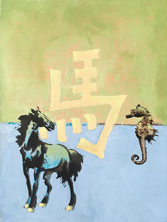 "Wild Horses" – oljemålning av Lennart Jensen